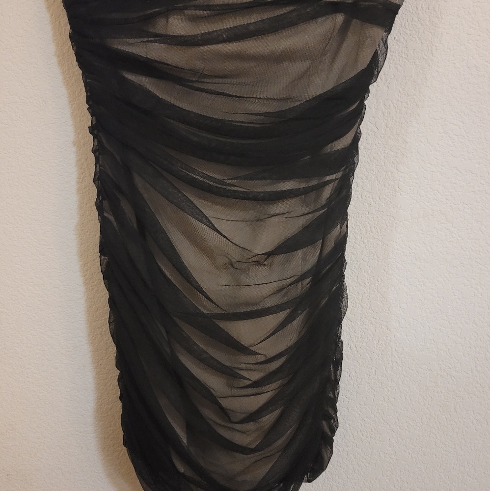 Armani Exchange strapless dress
